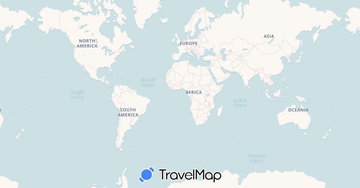 TravelMap itinerary: driving in Indonesia, Japan, Cambodia, Malaysia, Thailand, Taiwan (Asia)